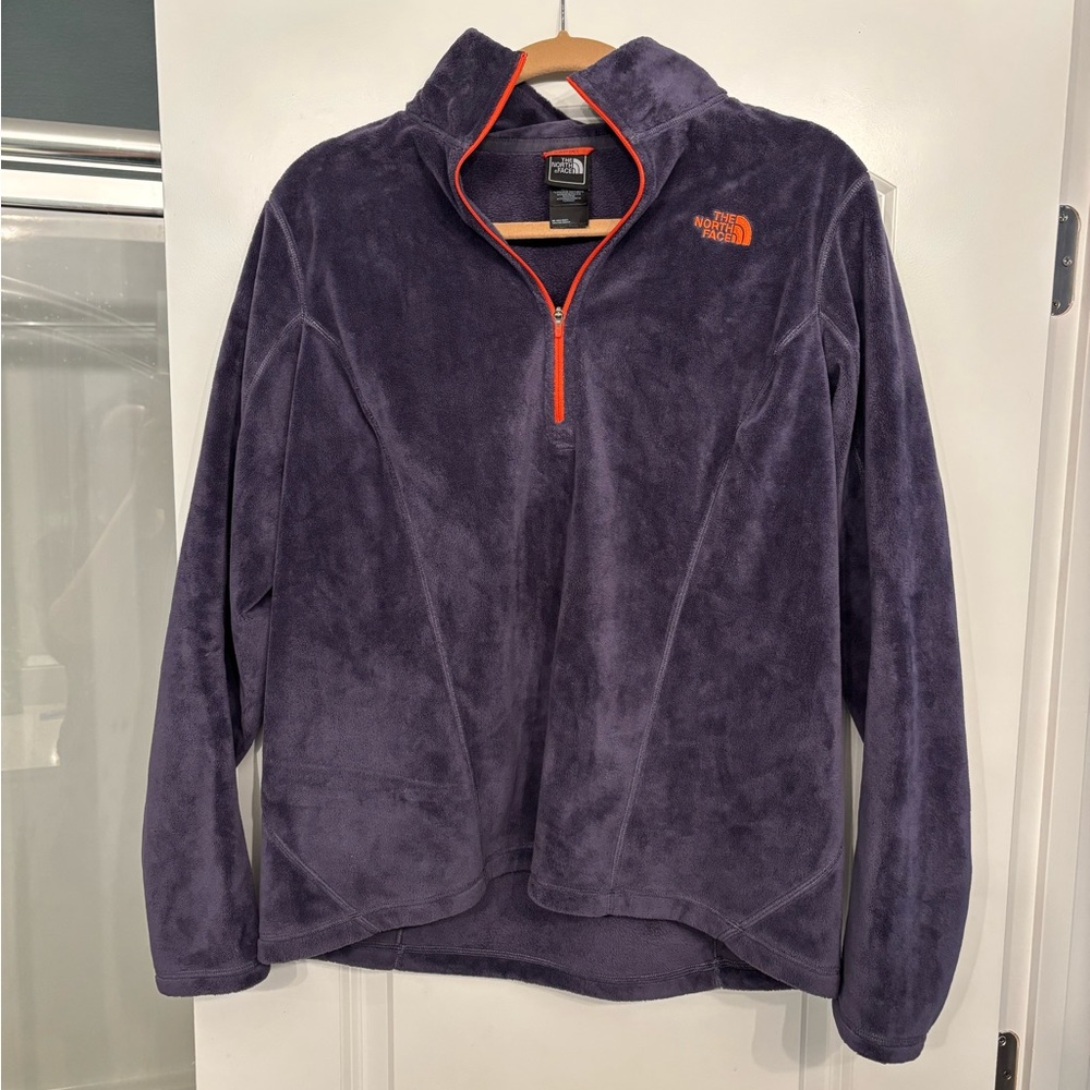 The North Face Dark Purple Fleece with Orange Zip
